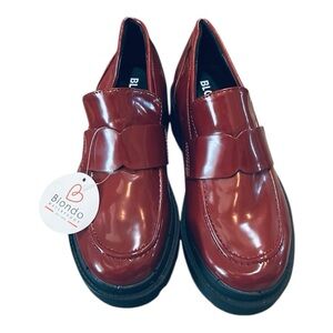 Blondo Waterproof Loafers - Burgundy, women size 7M, New